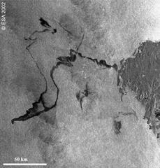 0116-prestige oil spill from satellite