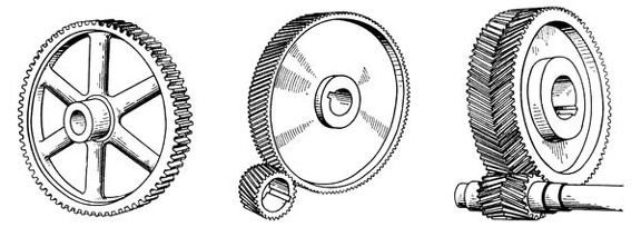 gear spur helical dbl heli